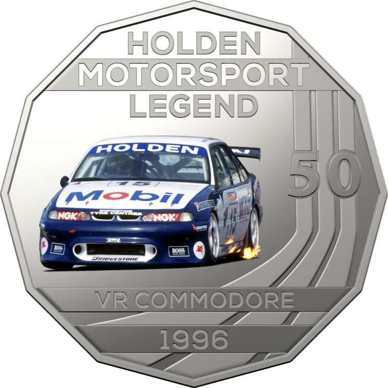 (2018) Монета Австралия 2018 год 50 центов &quot;Holden VR Commodore&quot;  Медь-Никель  Буклет