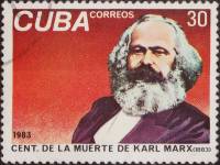(1983-011) Марка Куба "К. Маркс"    100 лет со дня смерти К.Маркса III Θ