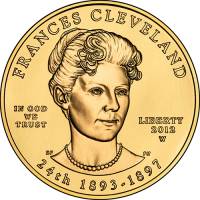 (025w) Монета США 2012 год 10 долларов "Френсис Кливленд, тип 2" 2012 год  PROOF