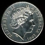 () Монета Австралия 2001 год 20 центов ""  Медь-Никель  UNC