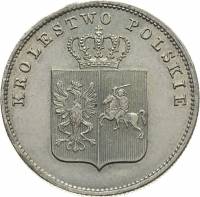 () Монета Польша 1831 год 2  ""   Биметалл (Серебро - Ниобиум)  UNC