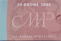 (2005) Монета Норвегия 2005 год 20 крон   Буклет Латунь, покрытая Никелем  UNC