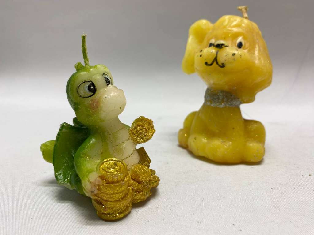 Декоративные свечи из воска 4 шт 