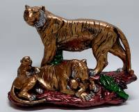Интерьерная статуэтка "Тигры", керамика, 35*25 см. (сост. на фото)