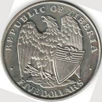 () Монета Либерия 2001 год 5 долларов ""   AU