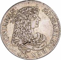 (№1671) Монета Польша 1671 год 1 Złoty (Быдгощ)