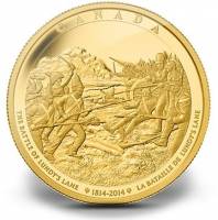 (№2014km1708) Монета Канада 2014 год 2,500 Dollars (Битва Ланди)