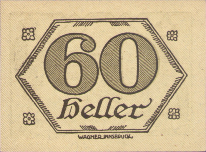 (№1920) Банкнота Австрия 1920 год &quot;60 Heller&quot;