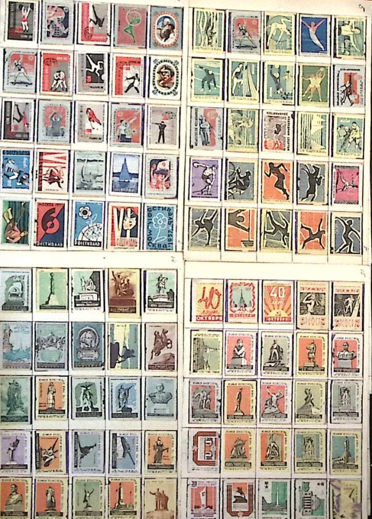 Набор спичечных этикеток, разные темы (17 альбомных листов)