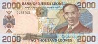  Банкнота Сьерра-Леоне 2000 год 2 000     UNC