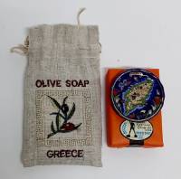 Мыло оливковое с подставкой, Греция, (сост. на фото)