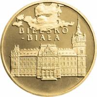 (168) Монета Польша 2008 год 2 злотых "Бельско-Бяла"  Латунь  UNC