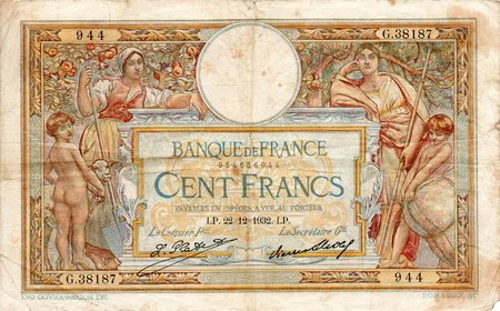 (№1932P-78b.18) Банкнота Франция 1932 год &quot;100 Francs&quot;