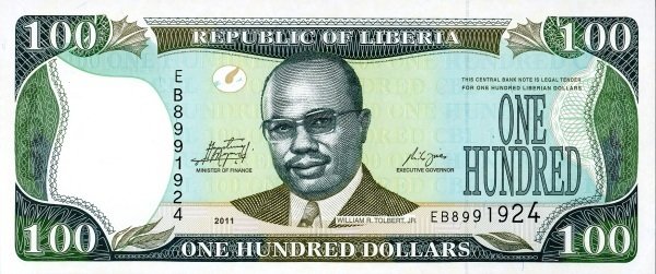 Банкнота Либерия 2011 год 100 долларов Уильям Ричард Толберт   UNC
