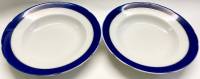 Тарелки суповые Вербилки 40-е года кобальт позолота СССР 2 шт