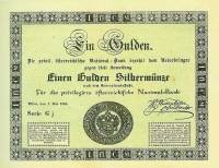 (№1848P-A79) Банкнота Австрия 1848 год "1 Gulden"