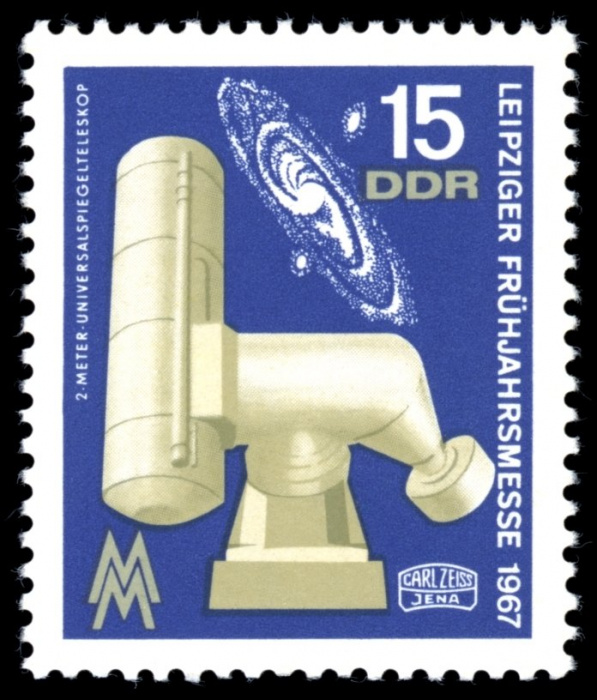 (1967-011) Марка Германия (ГДР) &quot;Телескоп&quot;    Ярмарка, Лейпциг II Θ