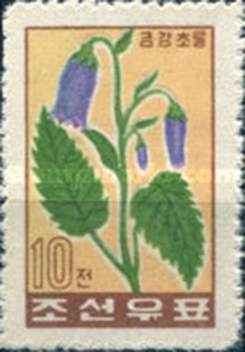 (1960-023) Марка Северная Корея &quot;Гибискус&quot;   Цветы. III Θ