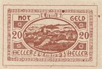 (№1920) Банкнота Австрия 1920 год "20 Heller"