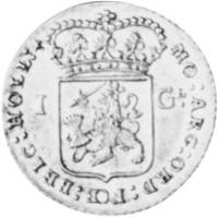 (№1795km2.2) Монета Нидерланды 1795 год 1 Gulden