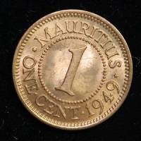 (№1949km25) Монета Маврикий 1949 год 1 Cent
