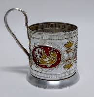 Подстаканник аллюминиевый, СССР (сост. на фото)