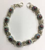 Браслет "Финифть", серебрение (сост. на фото)