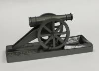 Пепельница Пушка, Кузнецк, КузМЗ, крашеный алюминий, СССР (сост. на фото)