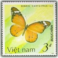 (1987-040a) Марка Вьетнам "Африканский монарх"  Без перфорации  Бабочки III Θ
