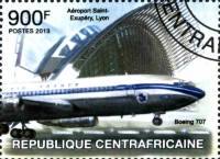 (№2013-4079) Марка Центрально-Африканская Республика 2013 год "Боенинг 707", Гашеная