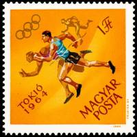 (1964-049) Марка Венгрия "Бег"    Летние Олимпийские игры 1964, Токио III Θ