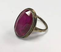 Перстень, турмалин, серебро 875 пр., 7,3 гр. (сост. на фото)