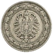 () Монета Германия (Империя) 1887 год 20  ""   Медь-Никель  UNC