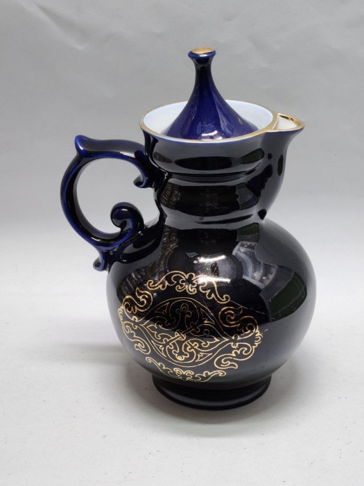 Кувшин кобальт позолота высота 25 см