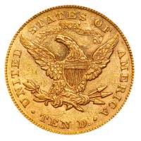 (1905s) Монета США 1905 год 10 долларов   Золото Au 900  VF