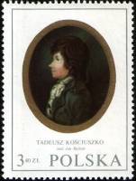 (1970-037) Марка Польша "Т. Костюшко"   Миниатюры III Θ