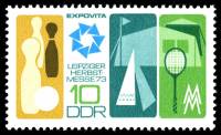 (1973-059) Марка Германия (ГДР) "Кемпинг"    Ярмарка, Лейпциг III O