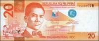 (,) Банкнота Филиппины 2014 год 20 песо "Мануэль Кесон"   UNC