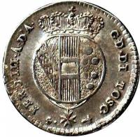 (№1821c56 (tuscany)) Монета Италия 1821 год 10 Soldi
