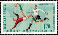 (1966-047) Марка Венгрия "Германия-Венгрия"    ЧМ по футболу 1966, Лондон II Θ