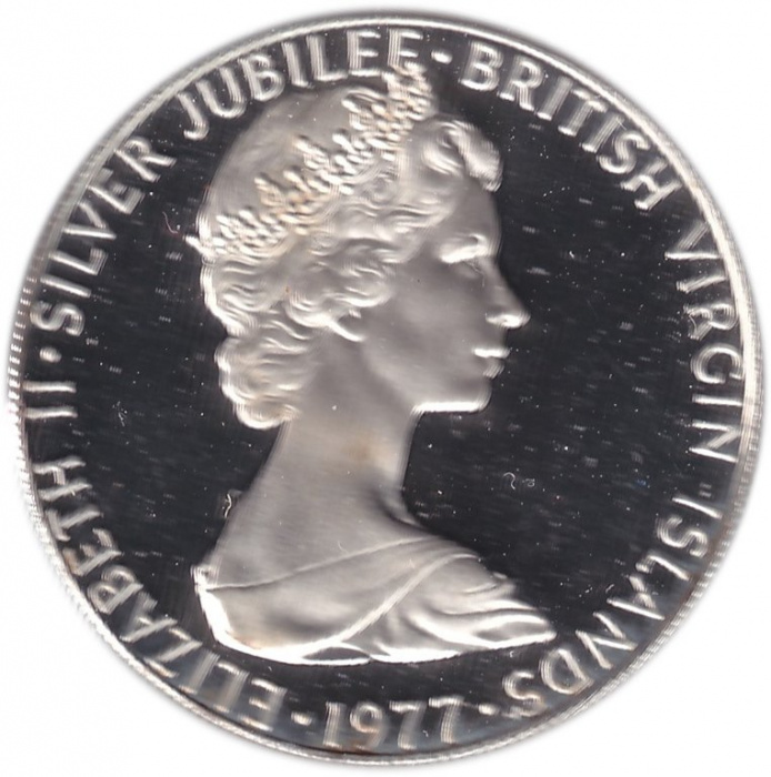 () Монета Британские Виргинские острова 1977 год 25  &quot;&quot;    AU