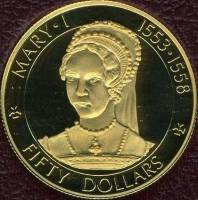 () Монета Каймановы острова 1977 год 500  ""   Биметалл (Платина - Золото)  UNC