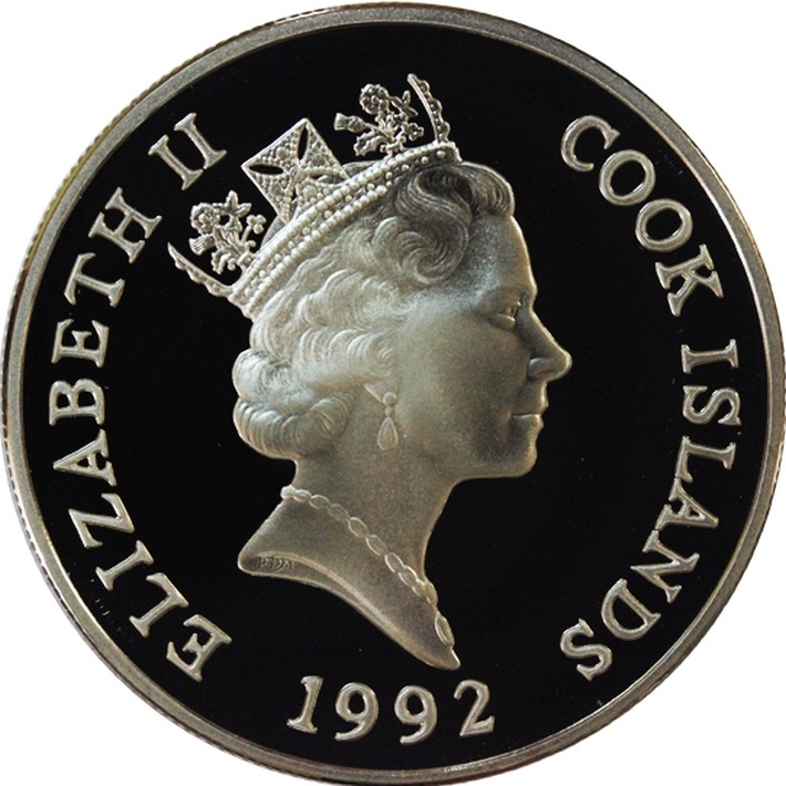 (1992) Монета Острова Кука 1992 год 10 долларов &quot;Коперник&quot;   PROOF
