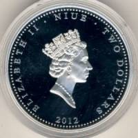 () Монета Остров Ниуэ 2012 год 2  ""   Биметалл (Серебро - Ниобиум)  AU