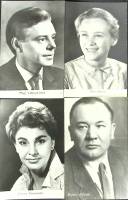 Набор открыток "Артисты киноискусства", 4  шт., 1964 г.