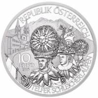 (026, Ag) Монета Австрия 2014 год 10 евро "Тироль"  Серебро Ag 925  UNC