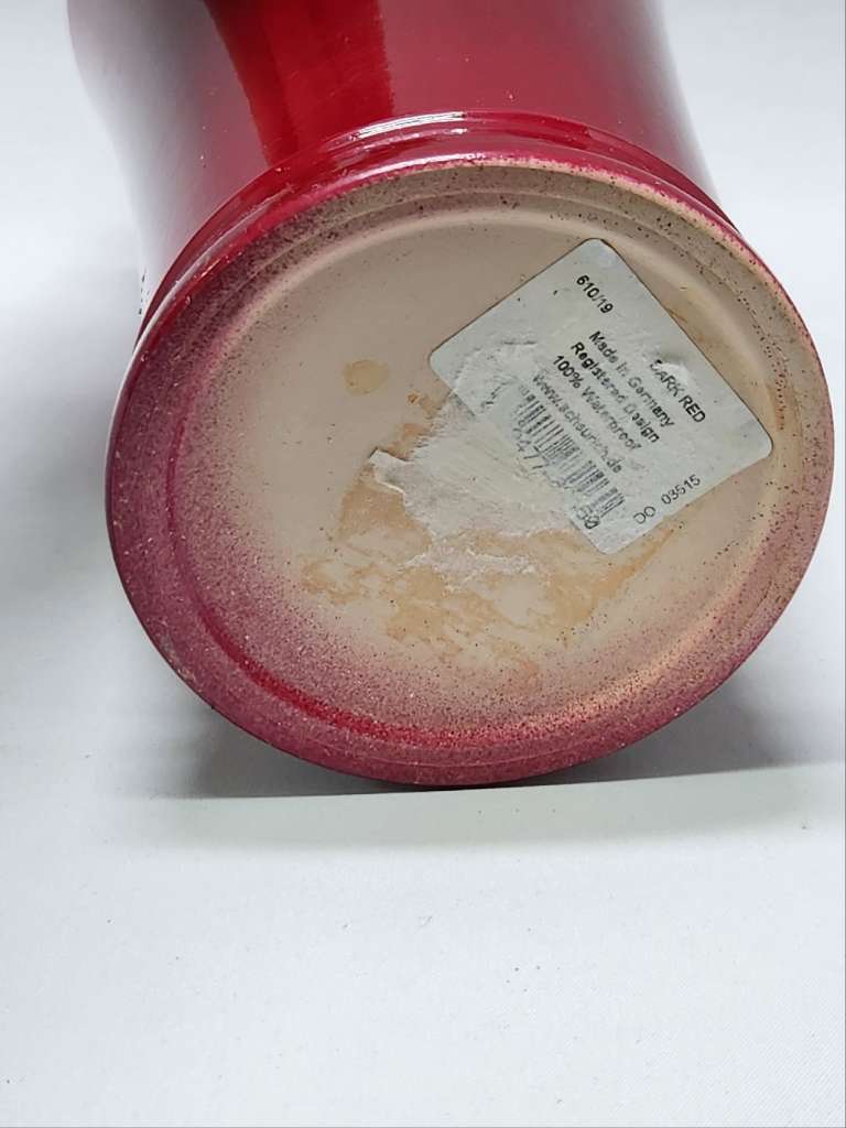 Ваза керамика обливная бардовая темно-красная Германия