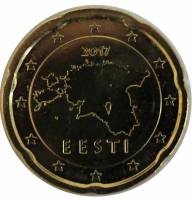 (2017) Монета Эстония 2017 год 20 евроцентов   Латунь  UNC
