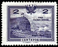 (№1927-6) Марка Перу 1927 год "Вопросы плебисцита про Такна и Арика", Гашеная