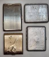 Портсигары СССР 4 штуки Советские спутники Земли С зажигалкой БАМ Мир Космосу состояние на фото